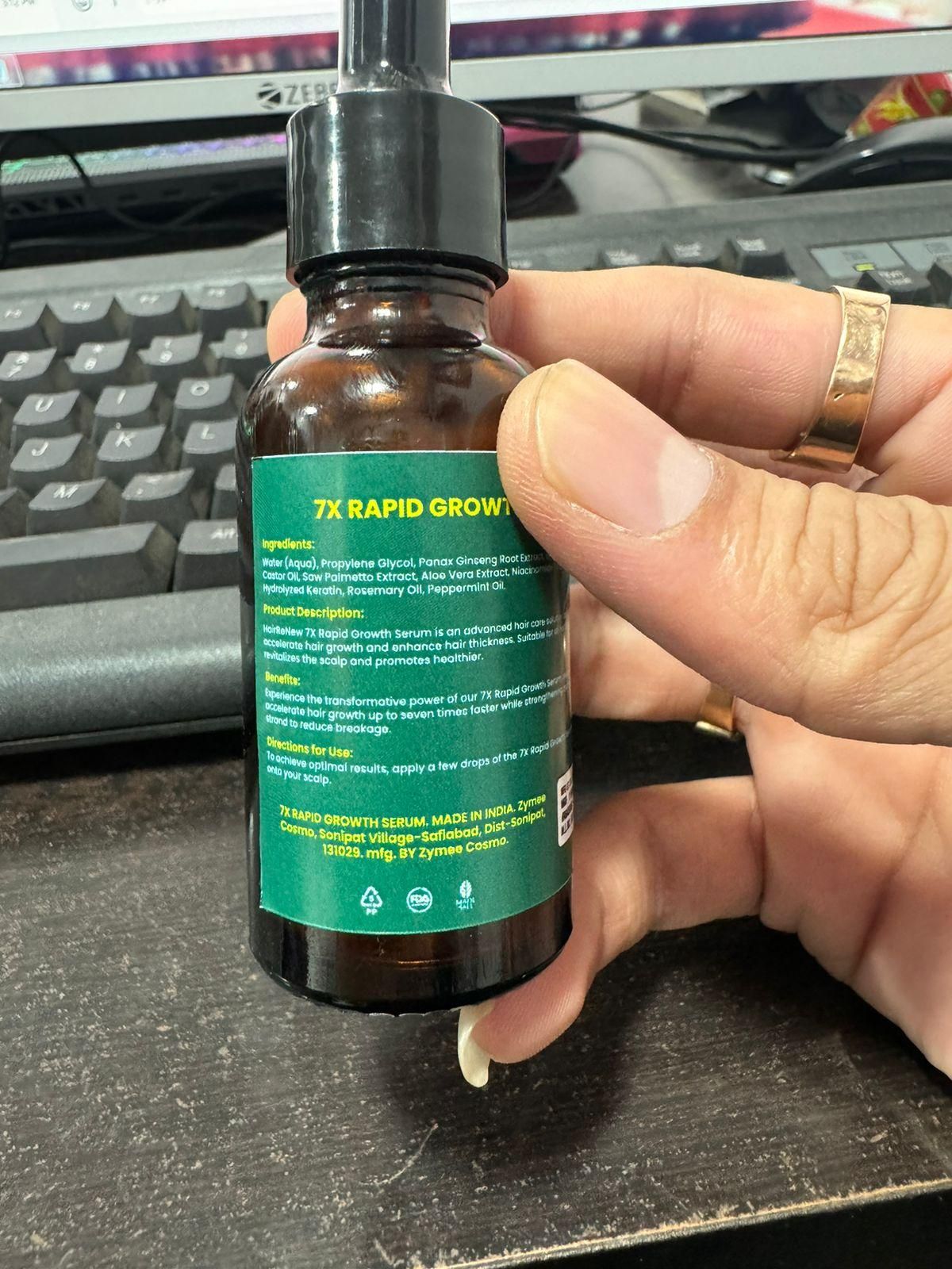 Natural Essence Ginger Hair Nutrition Solution 7* Rapid Growth 30ml (Pack of 2)