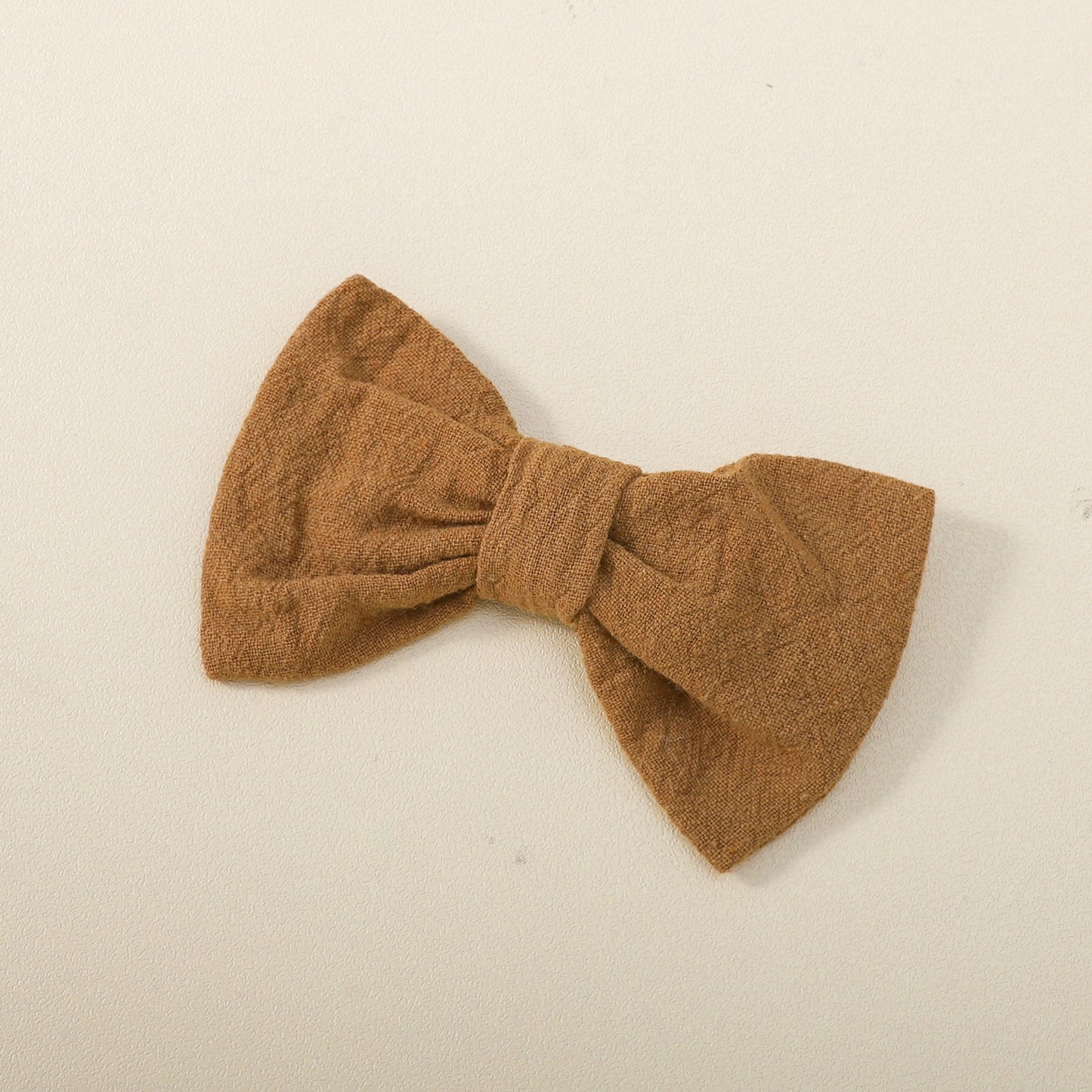 Children's Cotton And Linen Baby Girl's Short-sleeved Dress With Barrettes Suit