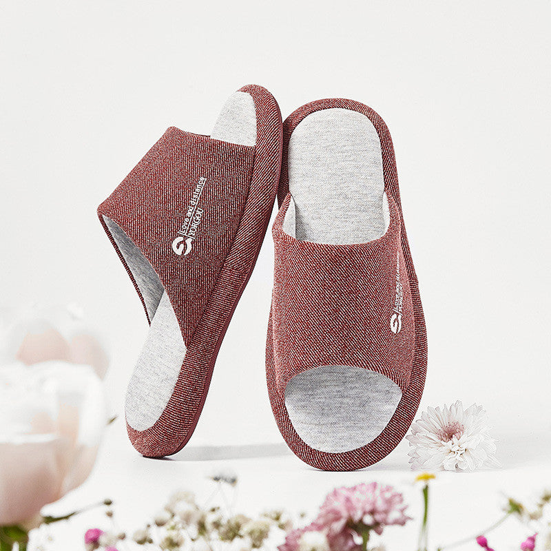 Cotton And Linen Slippers Women's Summer Thick Bottom Interior Home Non-slip