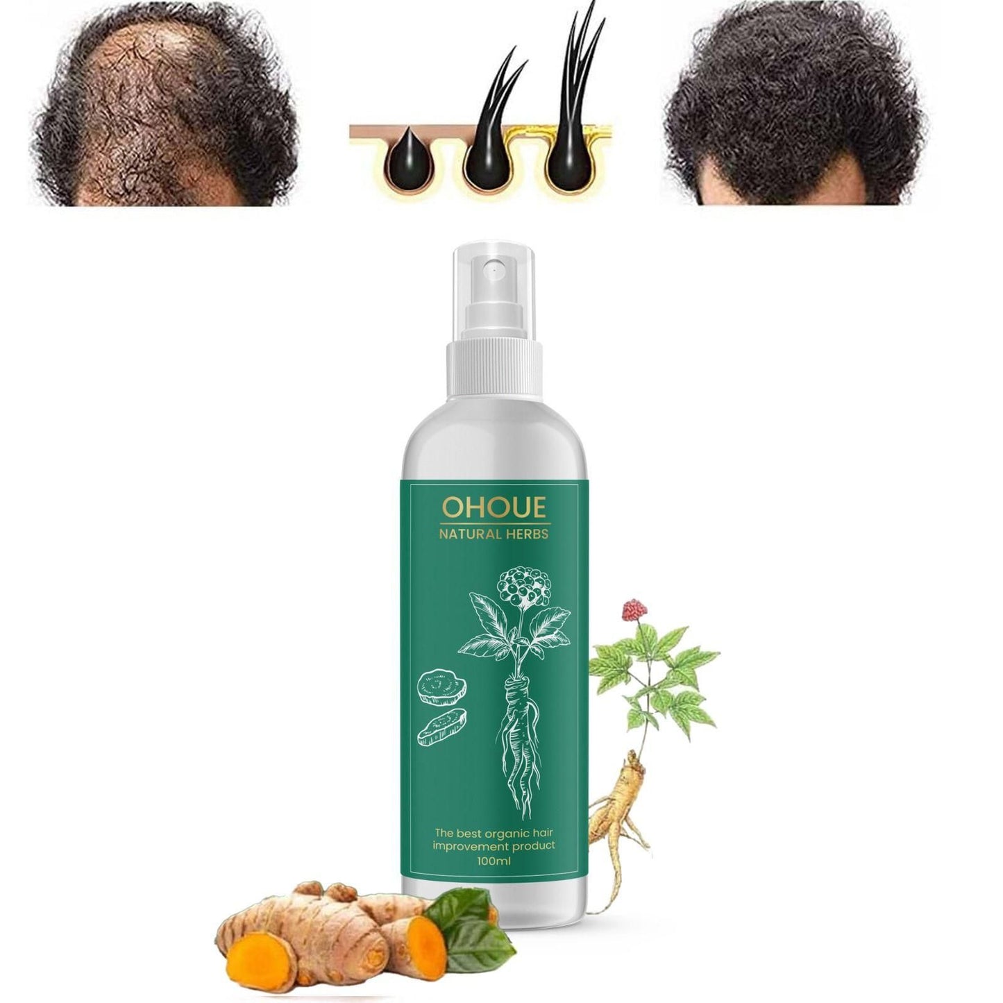 Ohoue Natural Herbs The Best Organic Hair Improvement Product 100ml Pack of 1